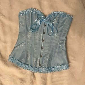 size small light blue corset